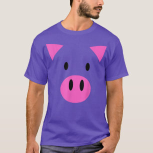 Pig Face Costume Funny Halloween Ping Lover Farm A T-Shirt