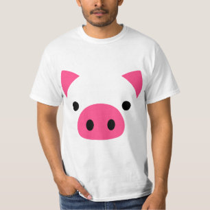 Pig Face Costume Funny Halloween  T-Shirt