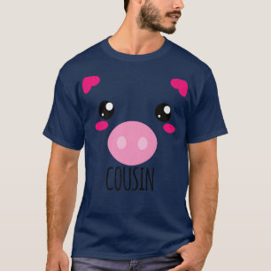 Pig Face Kawaii Halloween Costume For Cousin Funny T-Shirt