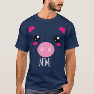 Pig Face Kawaii Halloween Costume For Mimi Funny P T-Shirt