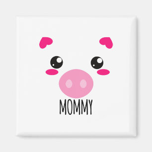 Pig Face Kawaii Halloween Costume For Mummy Funny Magnet