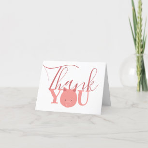 Pig Face Thank You Card