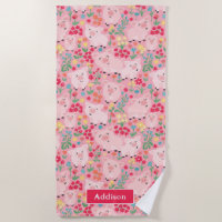 Pig Farm Animal Floral Rustic Personalised