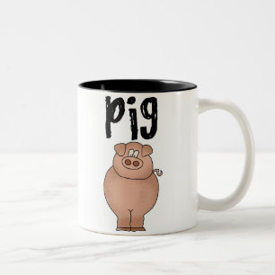 Pig Farm Animal Two-Tone Coffee Mug