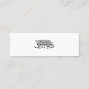 Pig farm silhouette - Choose background color Mini Business Card