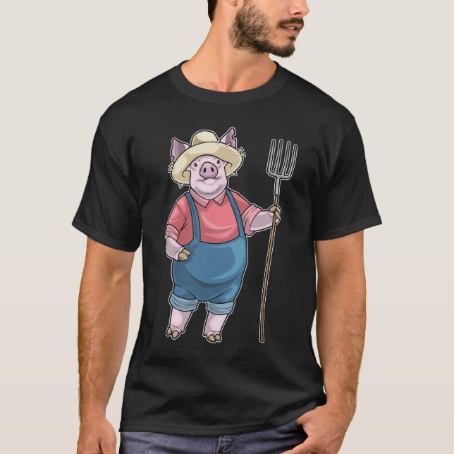 Pig Farmer Pitchfork T-Shirt (Front)