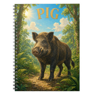 Pig Fern Woodland Watercolor GeoSaga Notebook