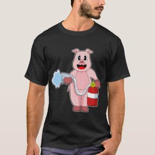Pig Firefighter Fire hose T-Shirt