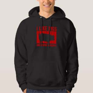 Pig For Men Women Farm Animal Swine Vintage Pig Hoodie