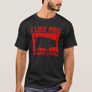 Pig For Men Women Farm Animal Swine Vintage Pig T-Shirt