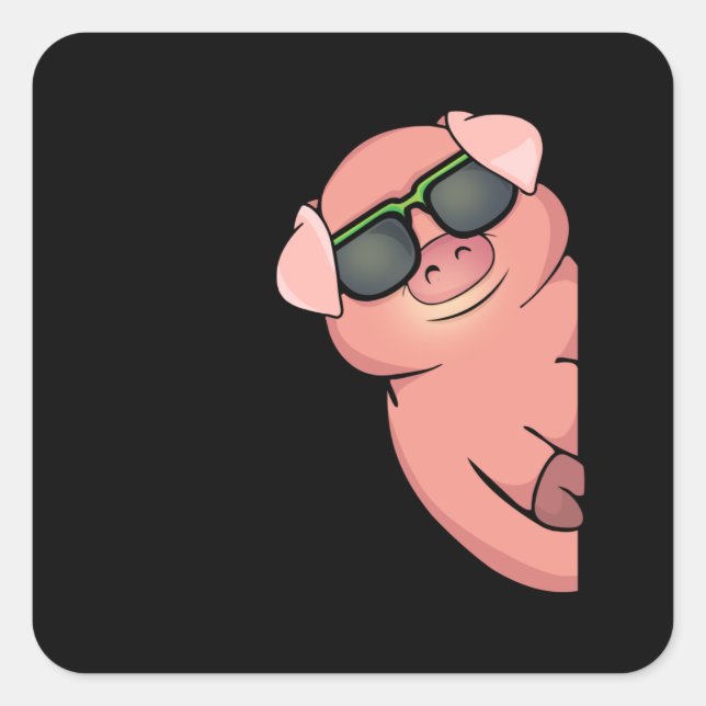 Pig Gift For Pig Lovers Women Pigs Swine Pig Square Sticker (Front)