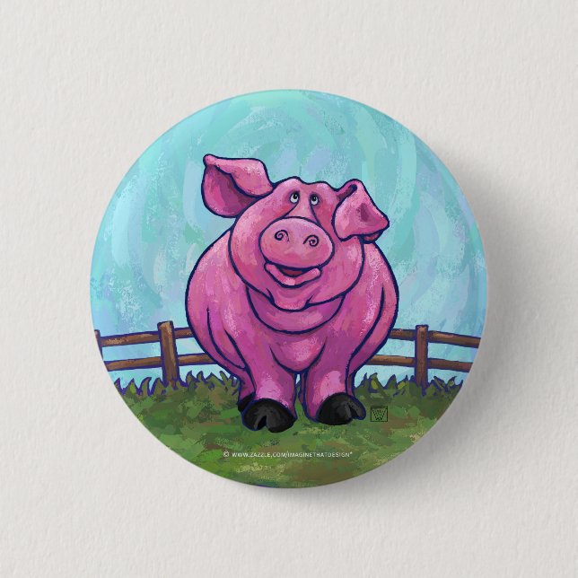 Pig Gifts & Accessories 6 Cm Round Badge (Front)