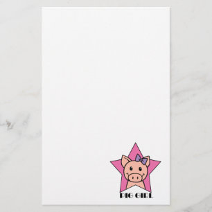 Pig Girl Stationery