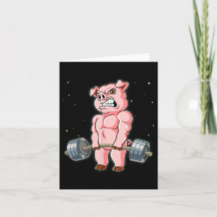 Pig Gym Weight Training Deadlift Card