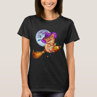Pig Halloween Pumpkin Witch Hat T-Shirt