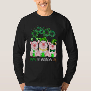 Pig Happy St Patricks Day Family Farmer Farming Lo T-Shirt