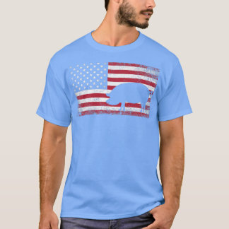 Pig Hog Farm Farmer 4th of July Shirt American Fla
