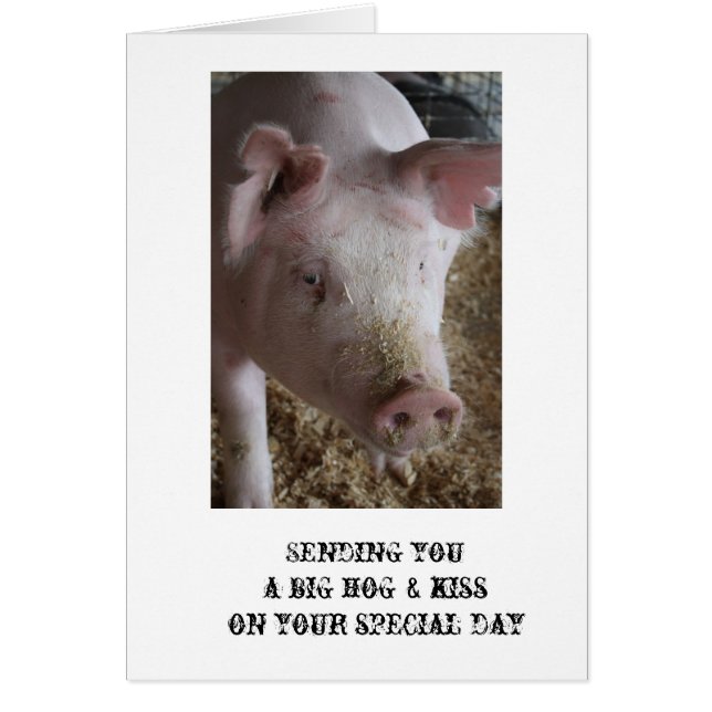 Pig Hog & Kiss Card (Front)