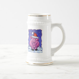 Pig Holiday Beer Stein