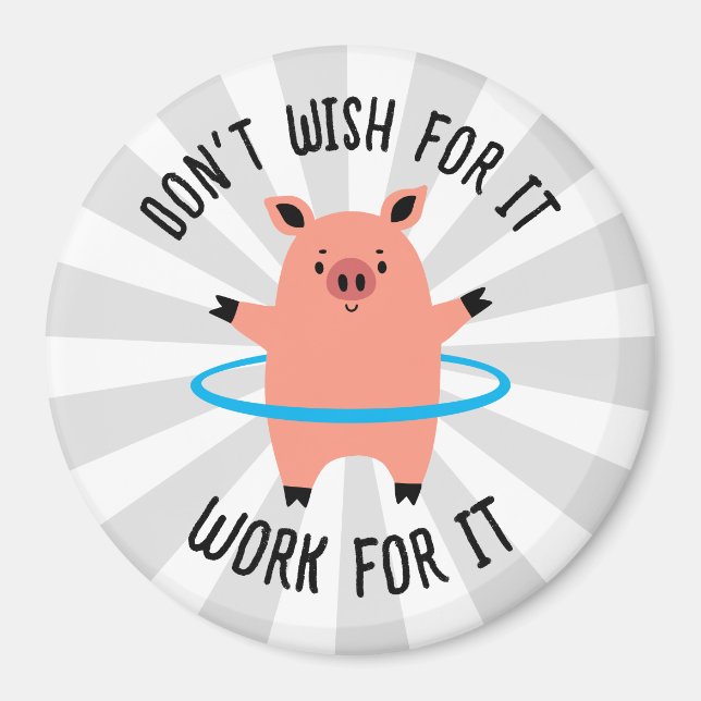 Pig Hula Hoop Magnet (Front)