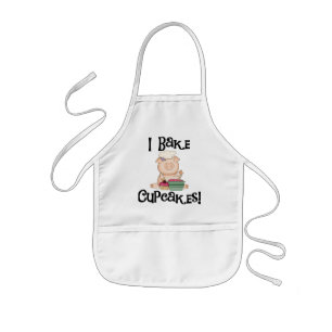 Pig I Bake Cupcakes Tshirts and Gifts Kids Apron