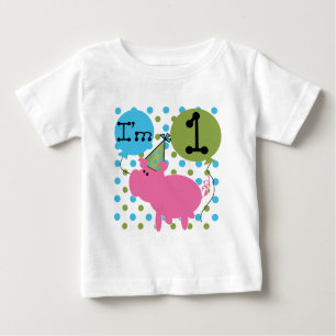 Pig I'm 1 Birthday Tshirts and Gifts