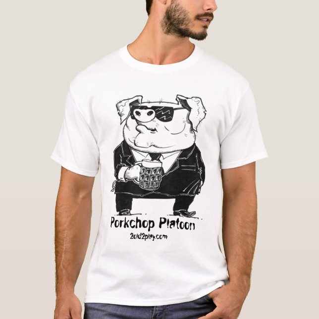 Pig in Black T-Shirt (Front)