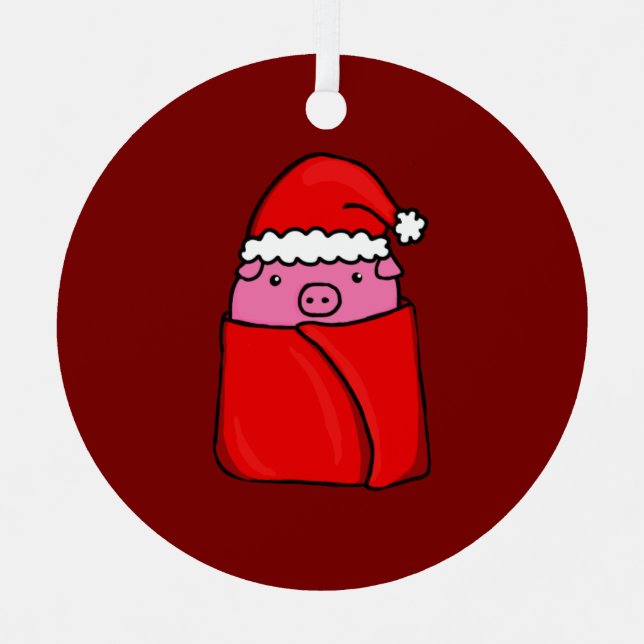 Pig in blanket Christmas decoration (Front)