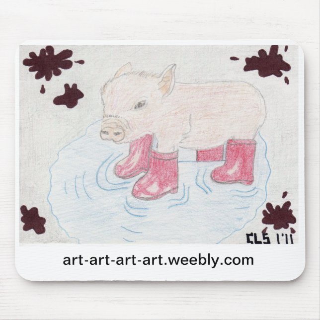 Pig In Boots Mousepad (Front)