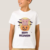 Pig In Pumpkin Sweet Pigs Happy Halloween