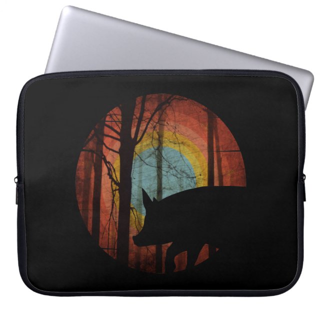 PIG IN THE WOODS FOREST LAPTOP SLEEVE (Front)
