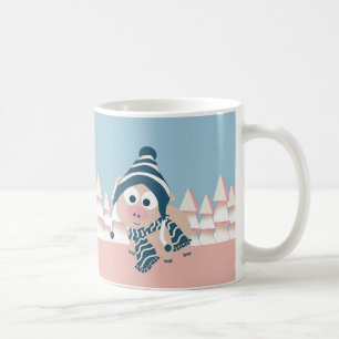 Pig in Winter Coffee Mug