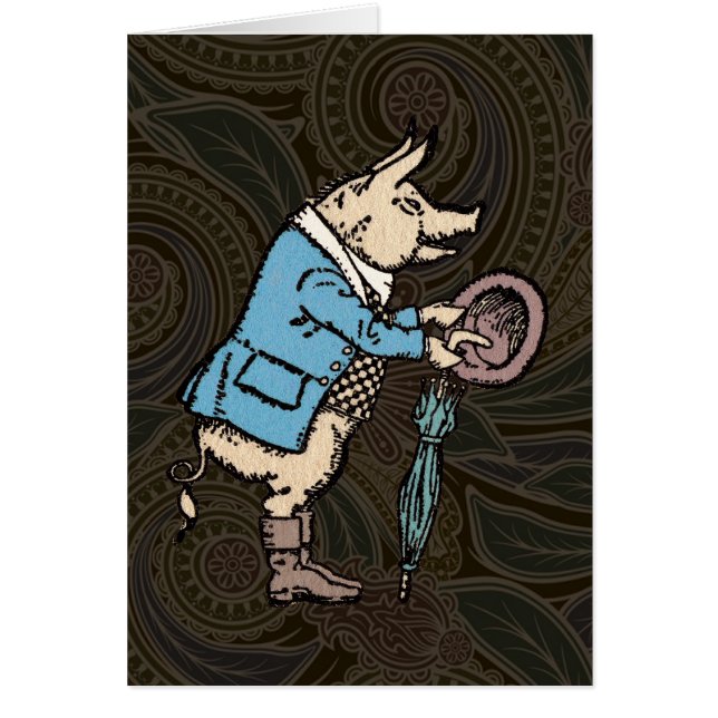 Pig Jacket Piggy Cute Formal Antique (Front)