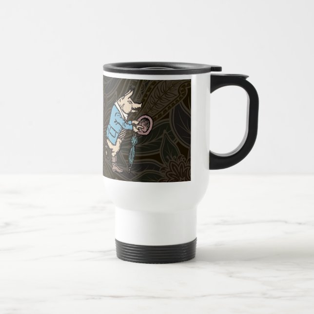 Pig Jacket Piggy Cute Formal Antique Travel Mug (Right)