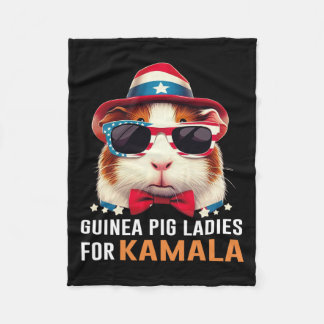 Pig Ladies For Kamala Funny Cat 2024 President Kam Fleece Blanket