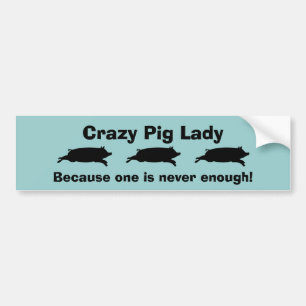 Pig Lady Bumper Sticker