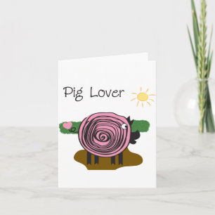 Pig Lover note card