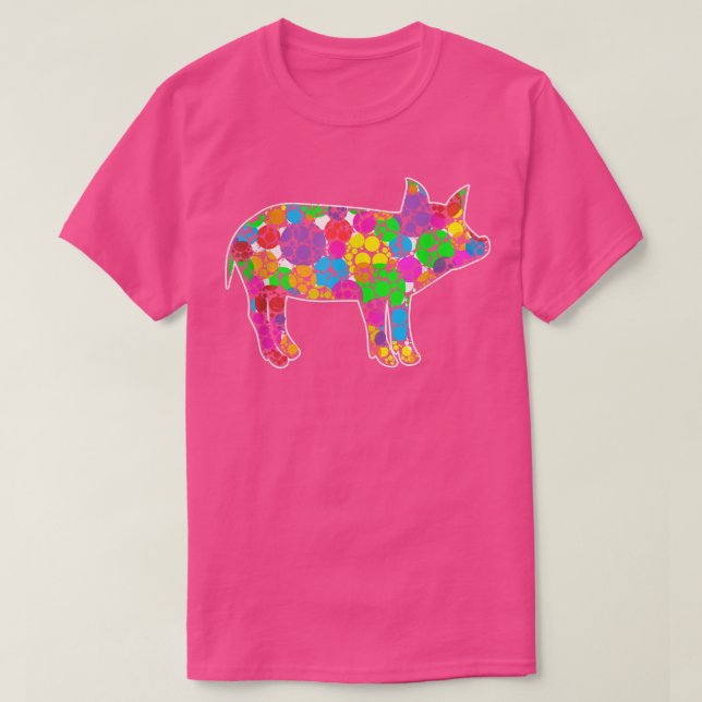 Pig Lover Polka Dot Pattern Dot Day International  T-Shirt (Design Front)