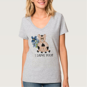 Pig Lovers cartoon fun t-shirt