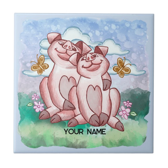 Pig Lovers   Tile (Front)