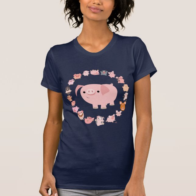 Pig Mandala Lady T-Shirt (Front)