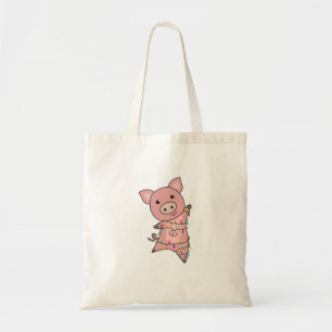 Pig Merry Christmas Animals Pigs Adult Cloth Face  Tote Bag