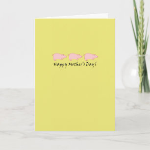 Pig Mother's Day Card