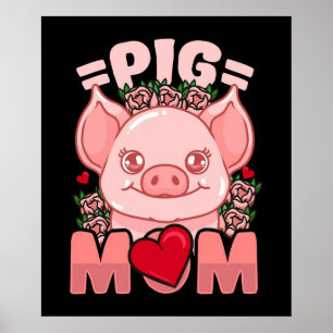 Pig Mum   Gift For Owner Pig  Mum Poster