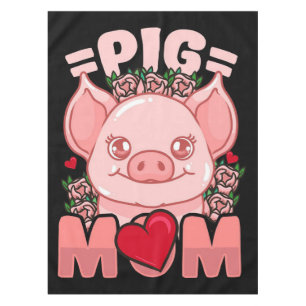 Pig Mum   Gift For Owner Pig  Mum Tablecloth