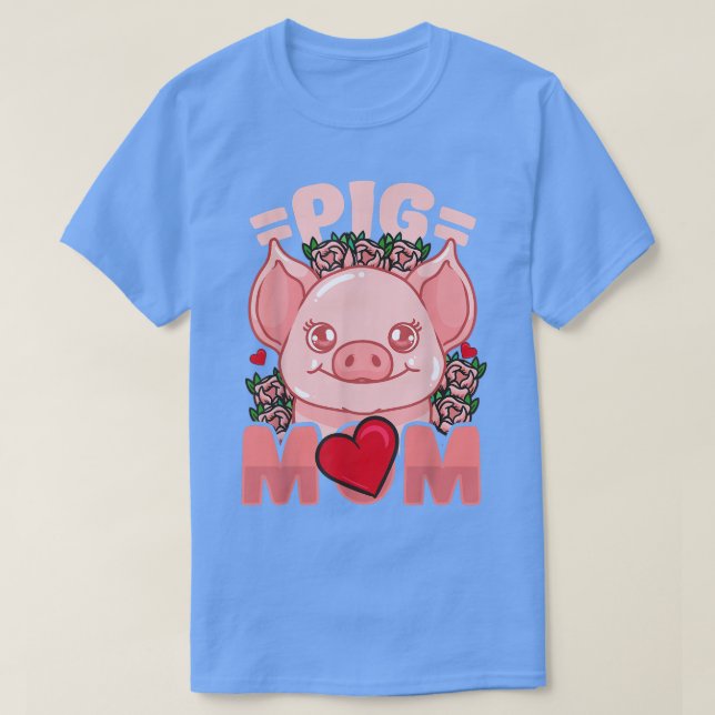 Pig Mum Mama Farmer  T-Shirt (Design Front)