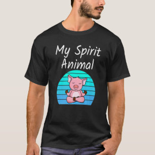 Pig My Spirit Animal Relaxing Mediation Yoga Pig T-Shirt