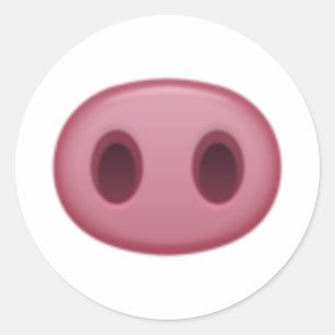 Pig Nose - Emoji Classic Round Sticker