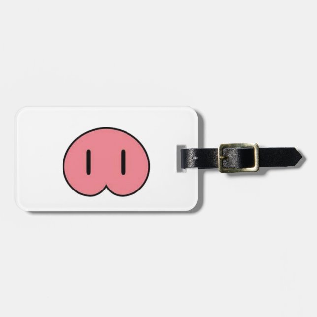 Pig Nose Luggage Tag (Front Horizontal)