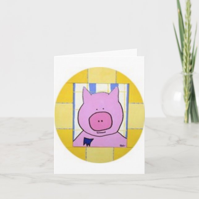 Pig Note Card (Front)